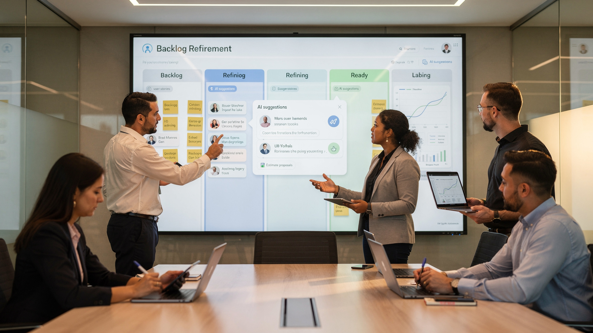 Команда анализирует backlog item с помощью AI и Agile-артефактов